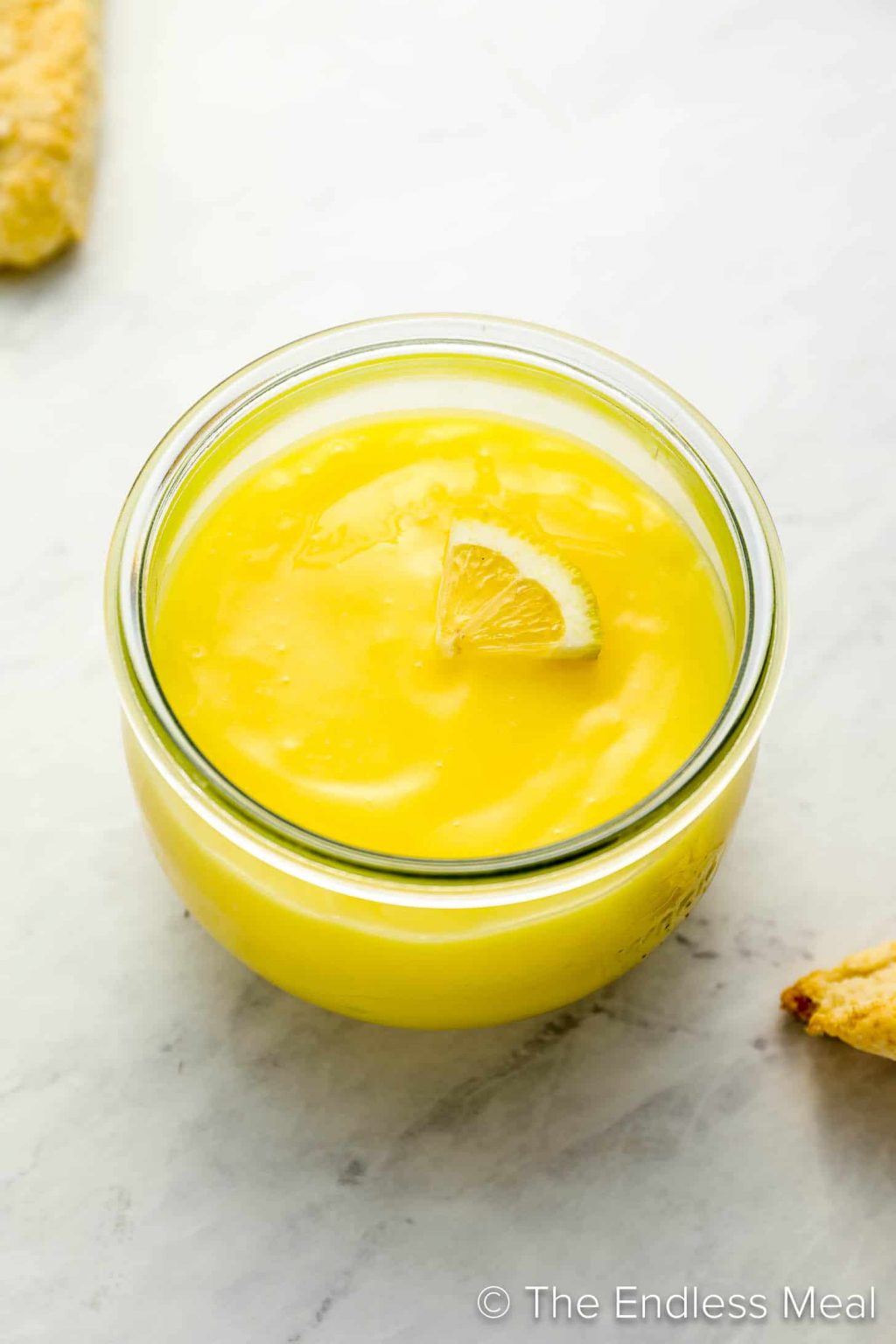 Homemade Lemon Curd in a jar.